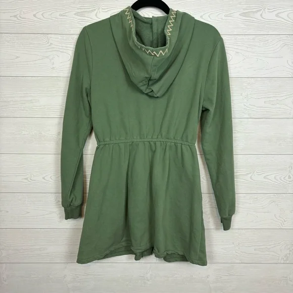 Solitaire Green Floral Embroidered Jacket Size Medium Zip Up - Picture 4 of 10